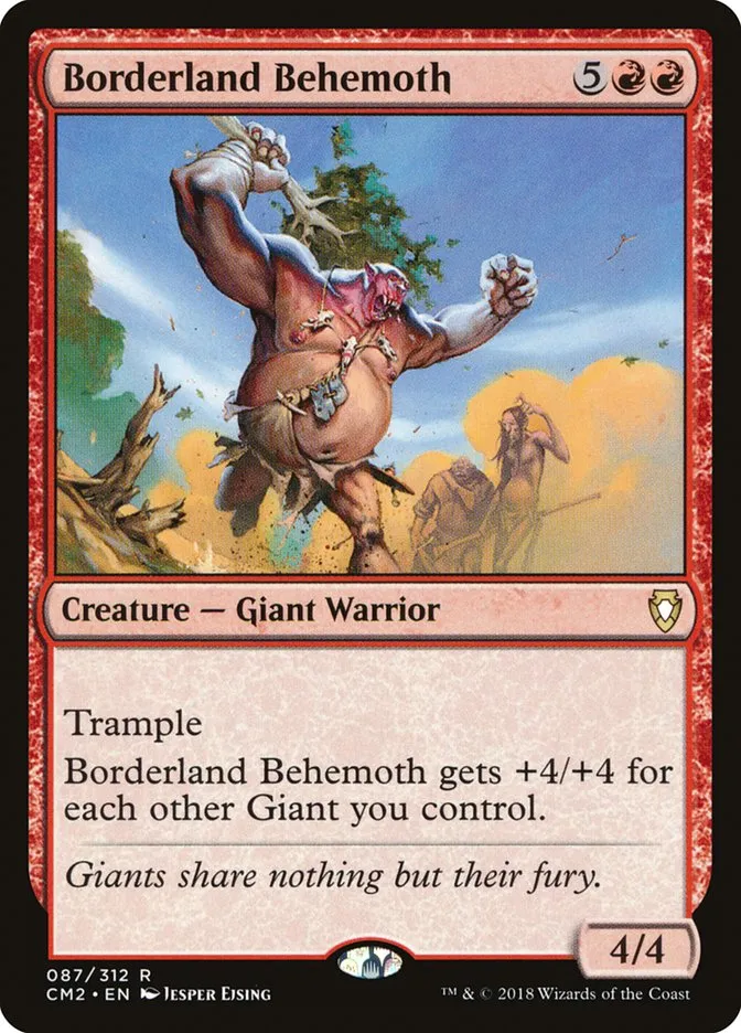 2018 Commander Anthology Volume II Borderland Behemoth #87 rare card image