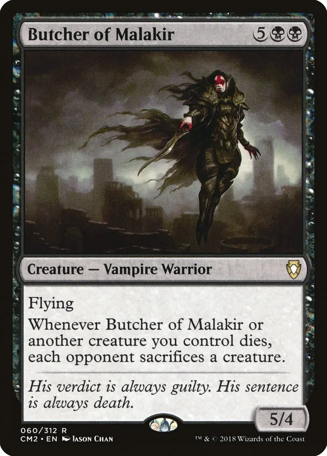 2018 Commander Anthology Volume II Butcher of Malakir rare #60 rare card image