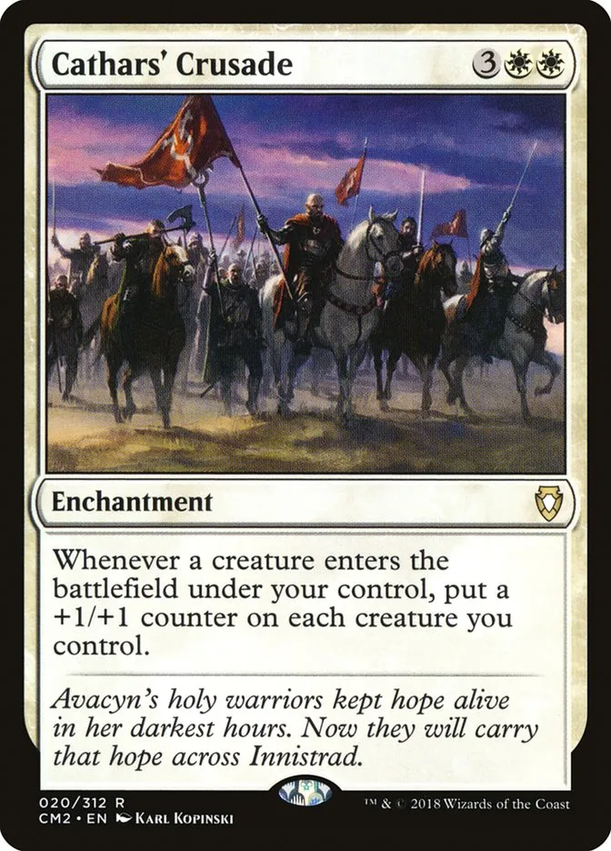 2018 Commander Anthology Volume II Cathars' Crusade rare #20 rare card image