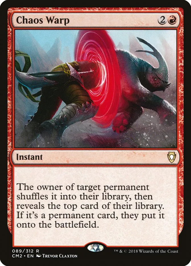 2018 Commander Anthology Volume II Chaos Warp #89 rare card image