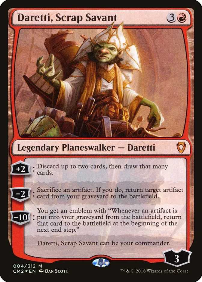 2018 Commander Anthology Volume II Daretti, Scrap Savant mythic #4 mythic card image