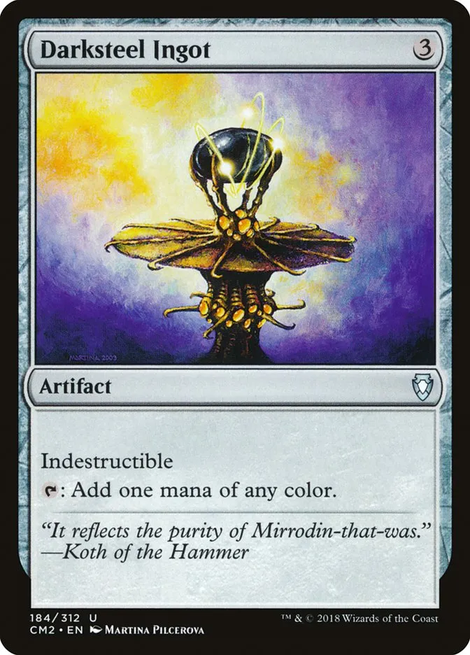 2018 Commander Anthology Volume II Darksteel Ingot #184 uncommon card image