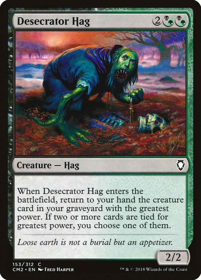 2018 Commander Anthology Volume II Desecrator Hag #153 common card image