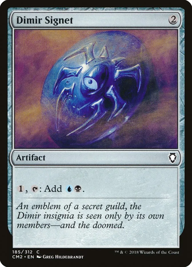 2018 Commander Anthology Volume II Dimir Signet #185 common card image