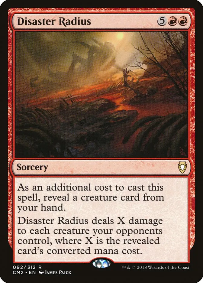 2018 Commander Anthology Volume II Disaster Radius #92 rare card image
