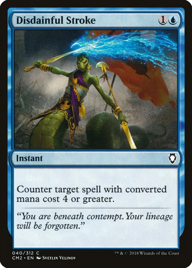 2018 Commander Anthology Volume II Disdainful Stroke common #40 common card image