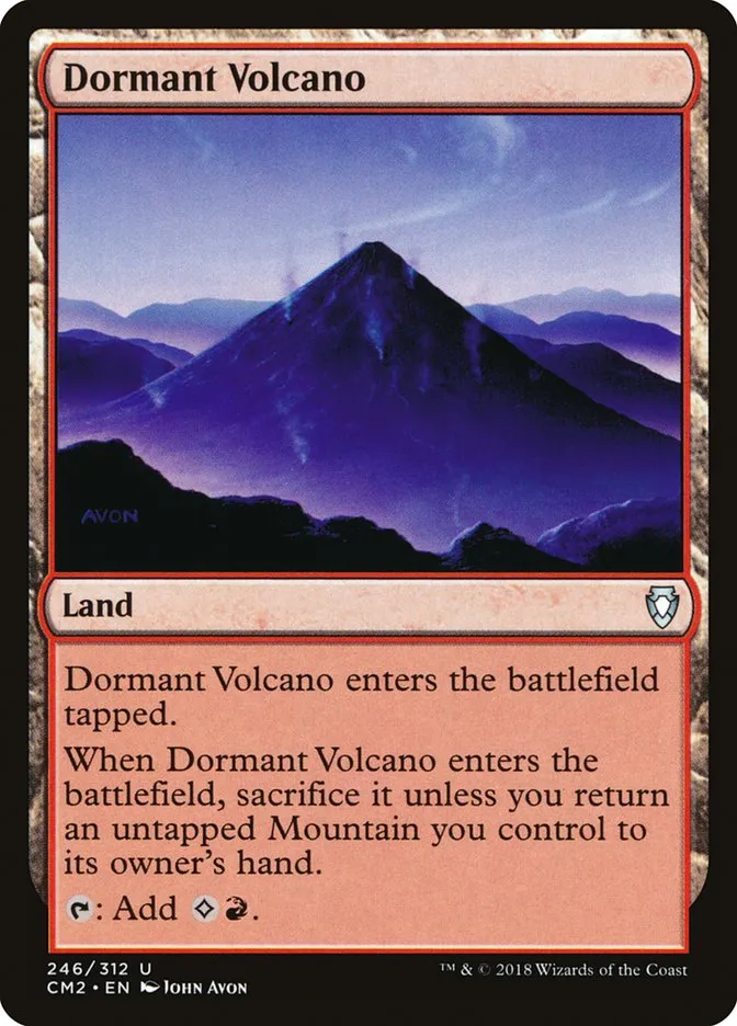 2018 Commander Anthology Volume II Dormant Volcano uncommon #246 uncommon card image