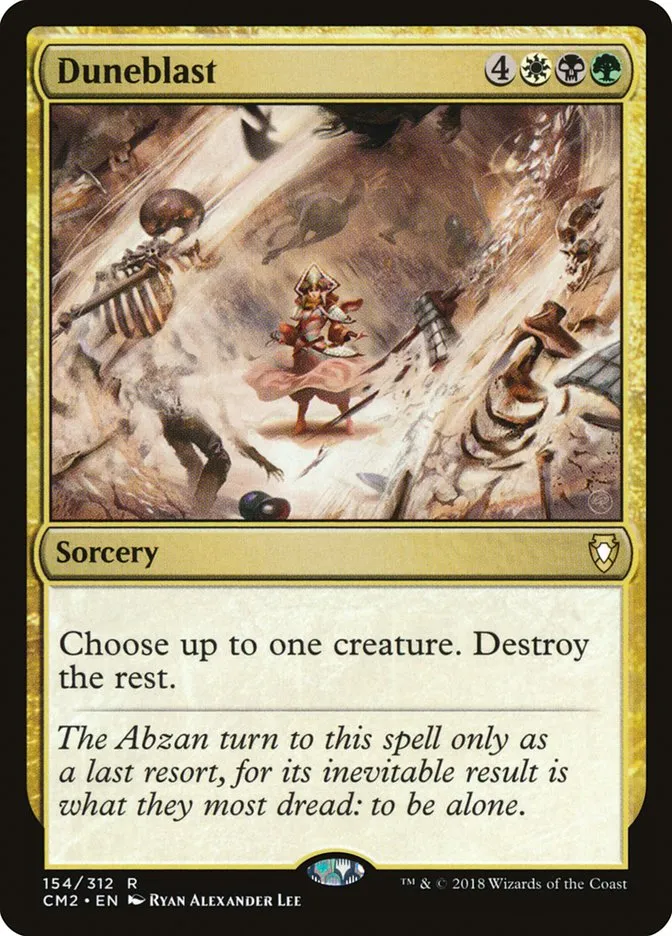 2018 Commander Anthology Volume II Duneblast #154 rare card image