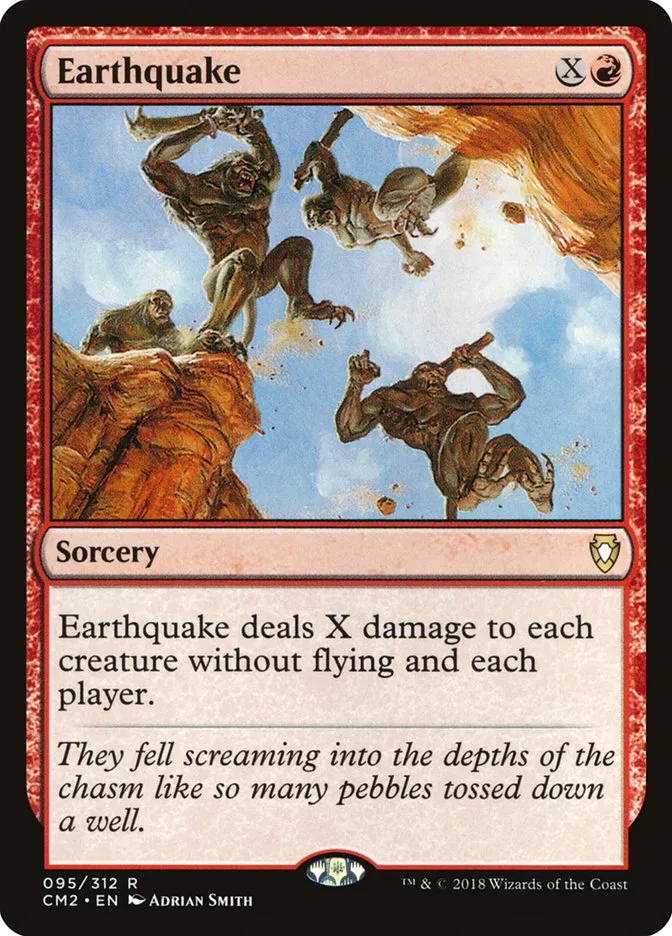 2018 Commander Anthology Volume II Earthquake #95 rare card image