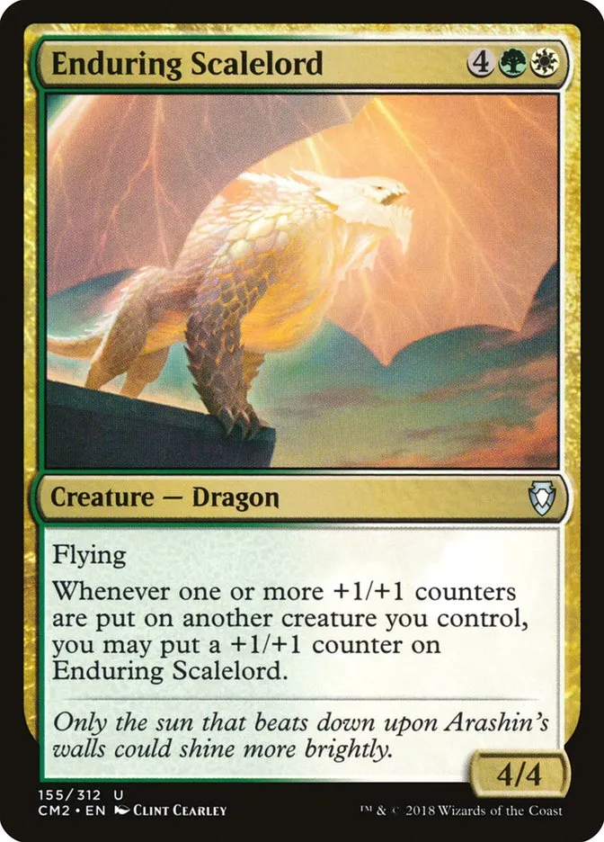 2018 Commander Anthology Volume II Enduring Scalelord uncommon #155 uncommon card image