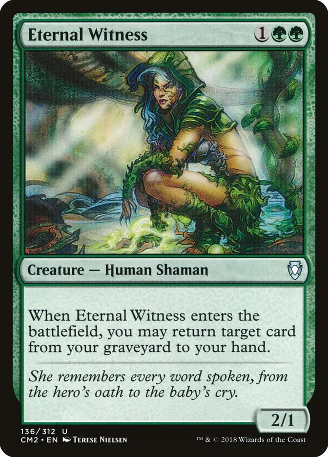 2018 Commander Anthology Volume II Eternal Witness #136 uncommon card image