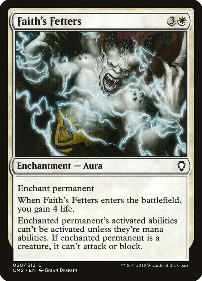 2018 Commander Anthology Volume II Faith's Fetters common #28 common card image