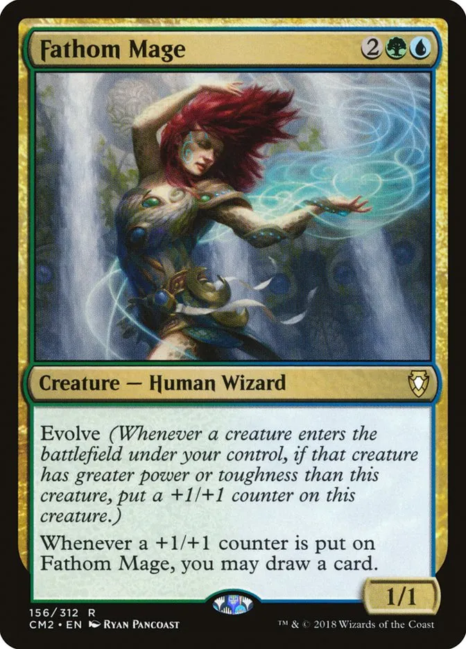 2018 Commander Anthology Volume II Fathom Mage rare #156 rare card image