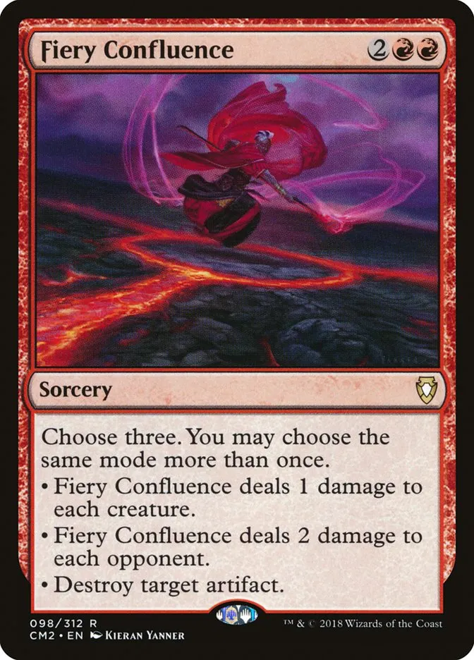 2018 Commander Anthology Volume II Fiery Confluence rare #98 rare card image