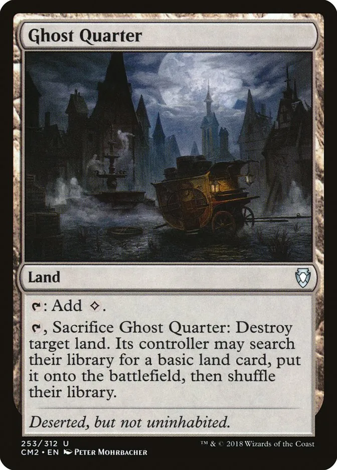 2018 Commander Anthology Volume II Ghost Quarter uncommon #253 uncommon card image