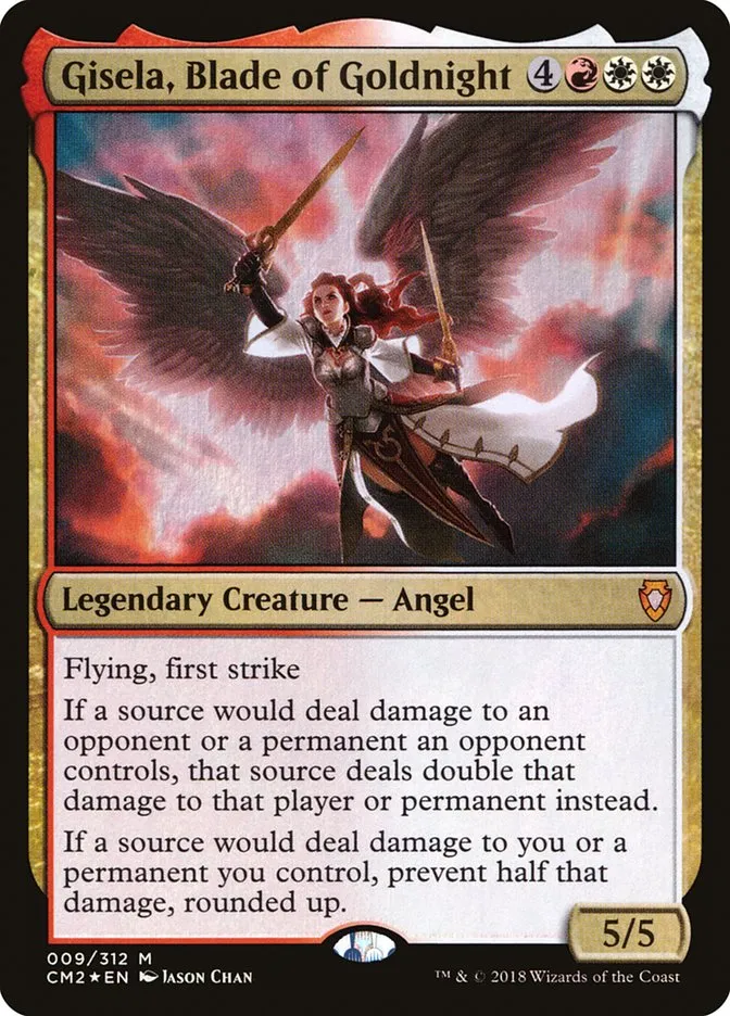 2018 Commander Anthology Volume II Gisela, Blade of Goldnight mythic #9 mythic card image