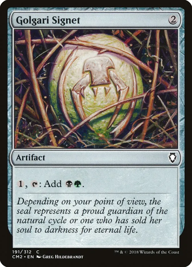 2018 Commander Anthology Volume II Golgari Signet #191 common card image