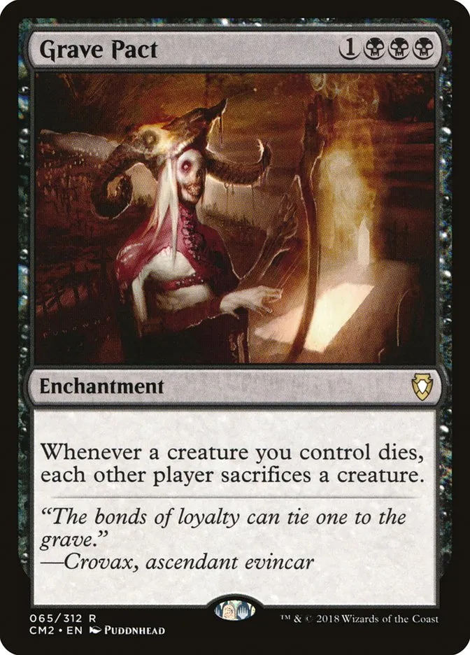 2018 Commander Anthology Volume II Grave Pact rare #65 rare card image