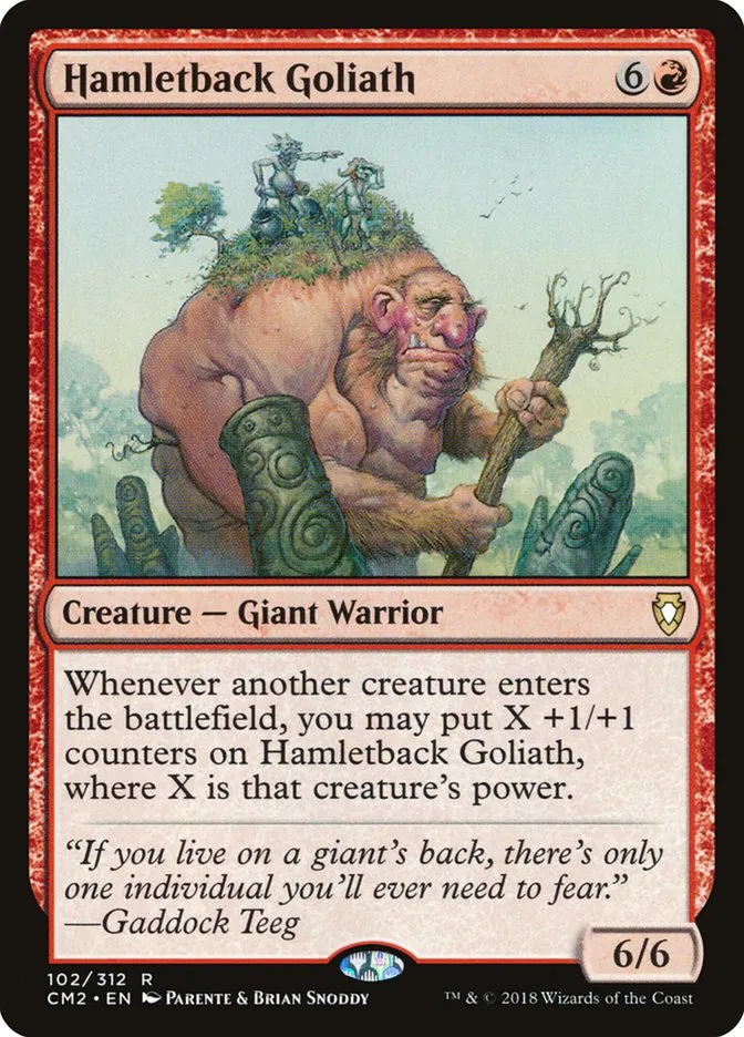 2018 Commander Anthology Volume II Hamletback Goliath rare #102 rare card image