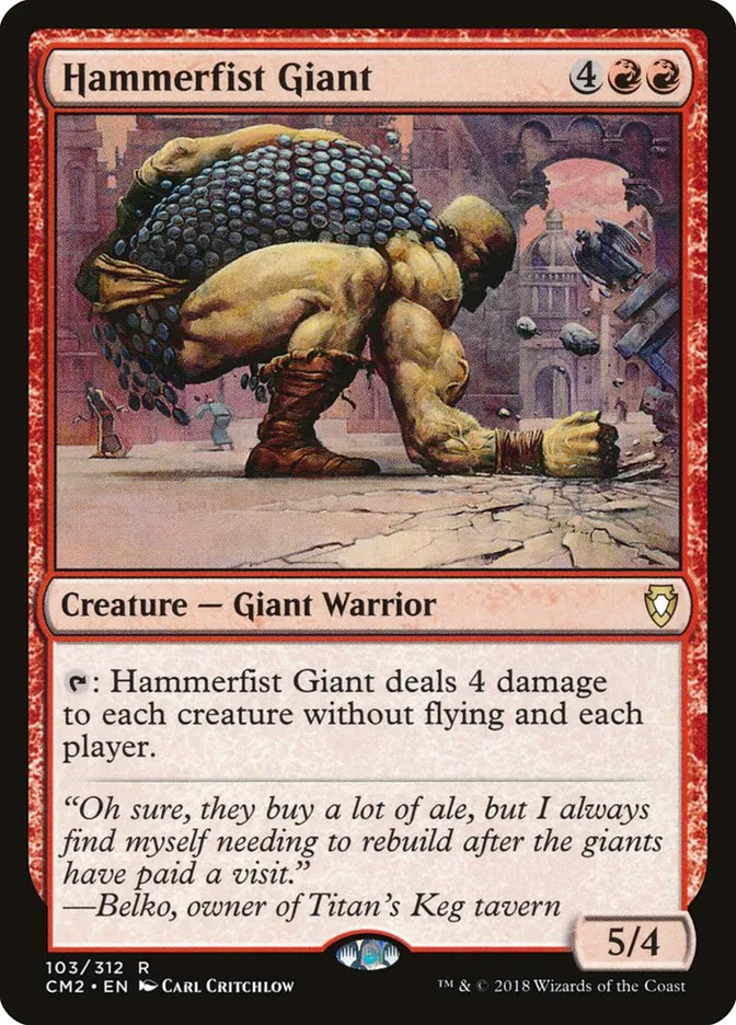 2018 Commander Anthology Volume II Hammerfist Giant rare #103 rare card image
