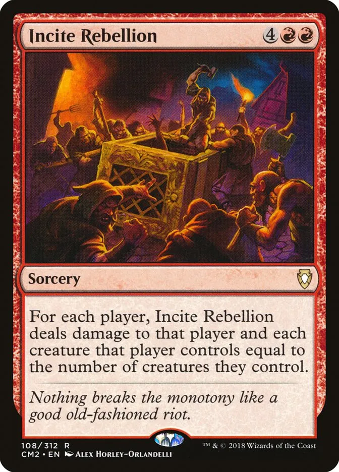 2018 Commander Anthology Volume II Incite Rebellion #108 rare card image
