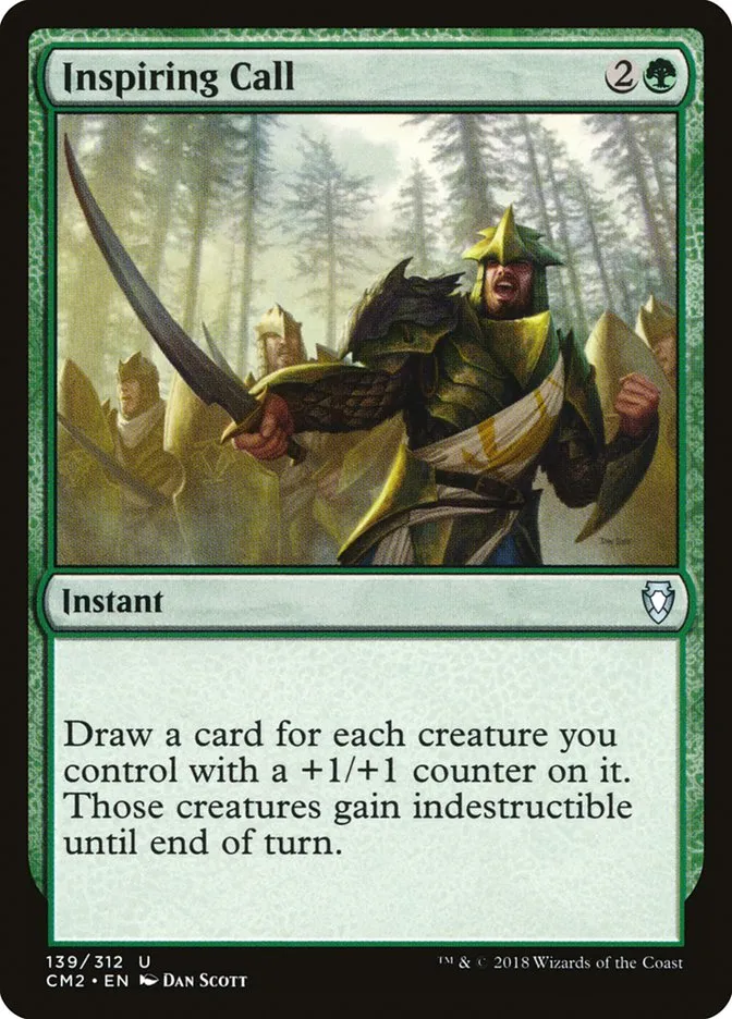 2018 Commander Anthology Volume II Inspiring Call #139 uncommon card image