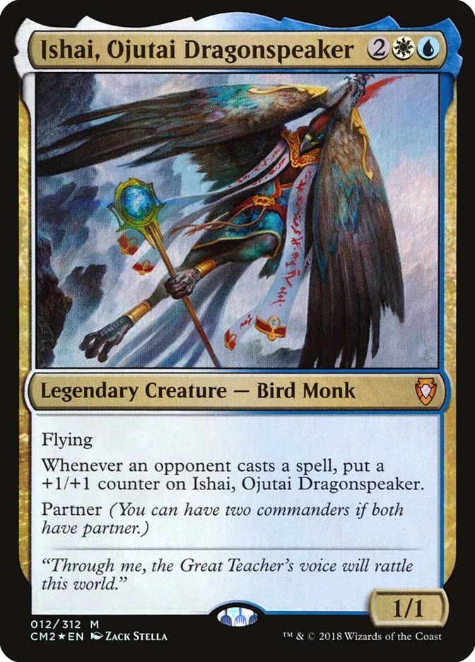 2018 Commander Anthology Volume II Ishai, Ojutai Dragonspeaker mythic #12 mythic card image