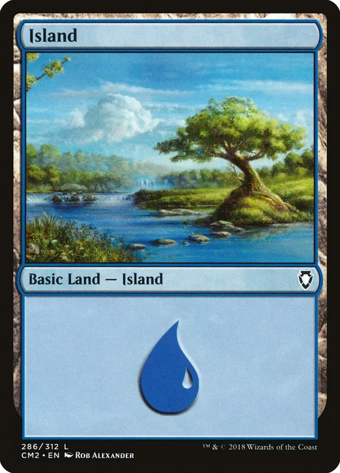 2018 Commander Anthology Volume II Island common #286 common card image