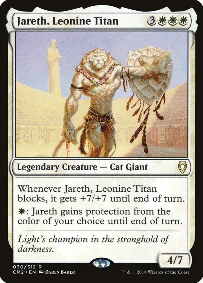 2018 Commander Anthology Volume II Jareth, Leonine Titan rare #30 rare card image