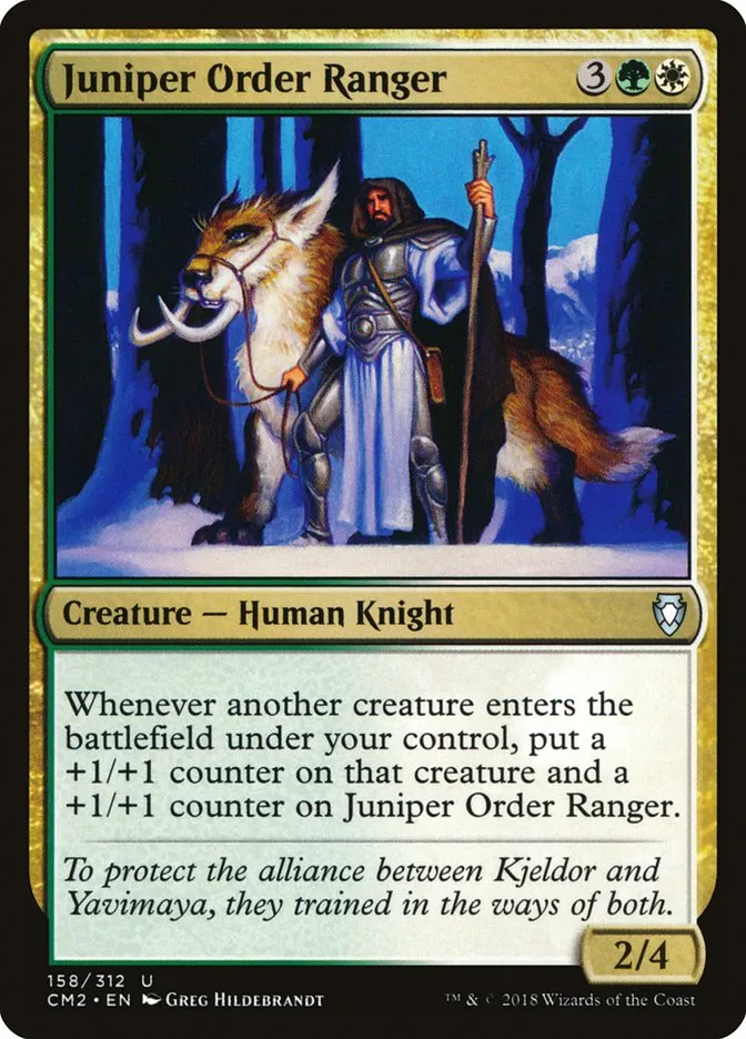 2018 Commander Anthology Volume II Juniper Order Ranger uncommon #158 uncommon card image