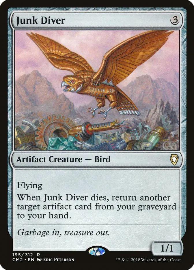 2018 Commander Anthology Volume II Junk Diver #195 rare card image