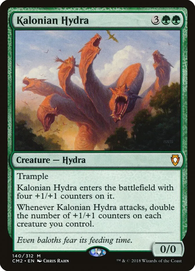 2018 Commander Anthology Volume II Kalonian Hydra mythic #140 mythic card image