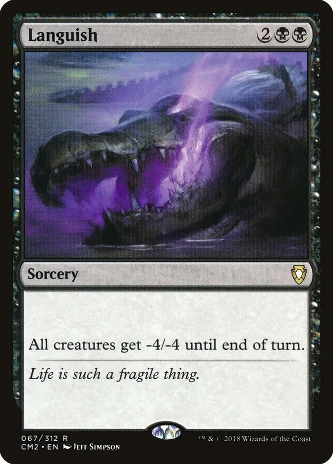 2018 Commander Anthology Volume II Languish rare #67 rare card image