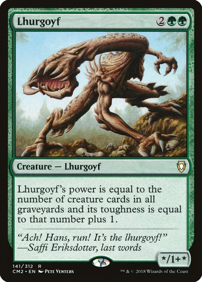 2018 Commander Anthology Volume II Lhurgoyf #141 rare card image