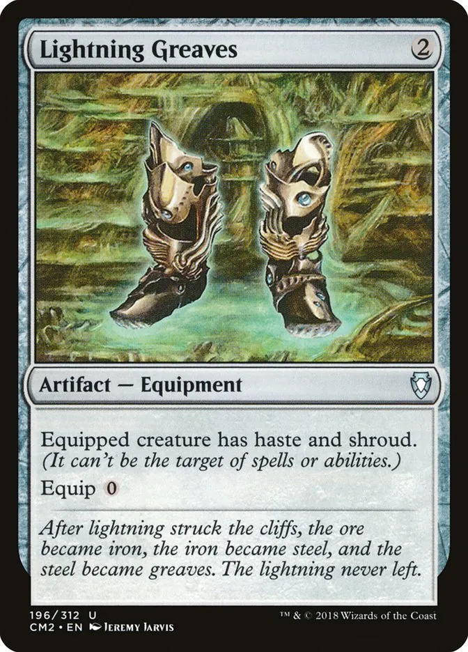 2018 Commander Anthology Volume II Lightning Greaves #196 uncommon card image
