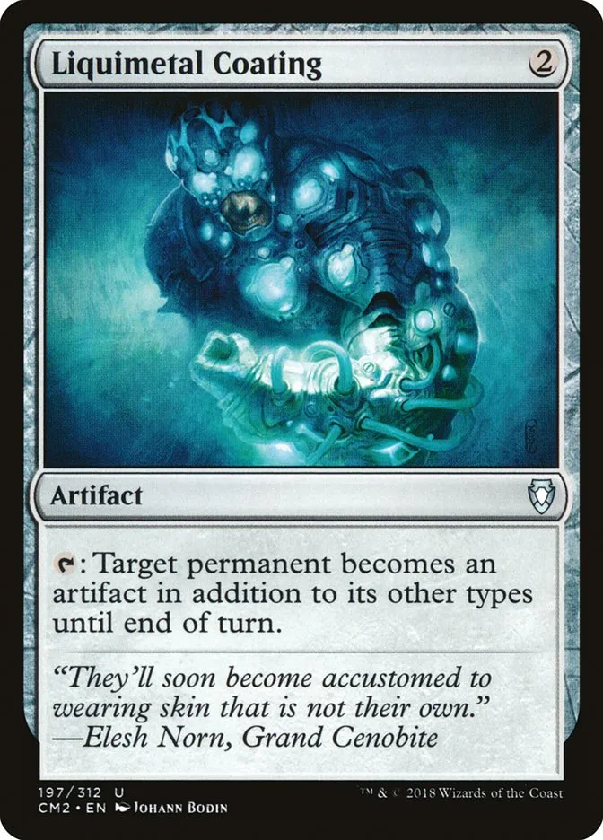 2018 Commander Anthology Volume II Liquimetal Coating #197 uncommon card image