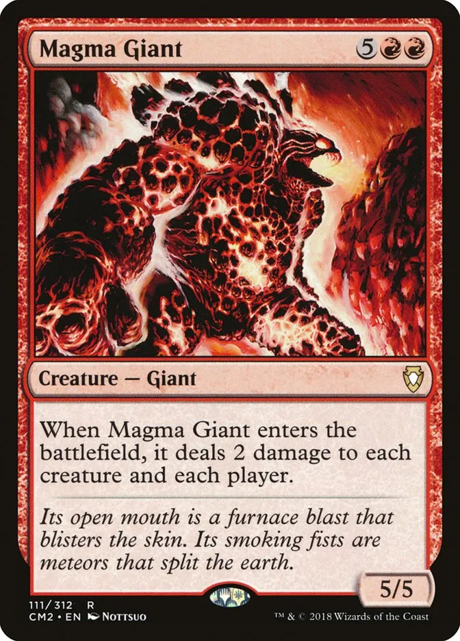 2018 Commander Anthology Volume II Magma Giant #111 rare card image