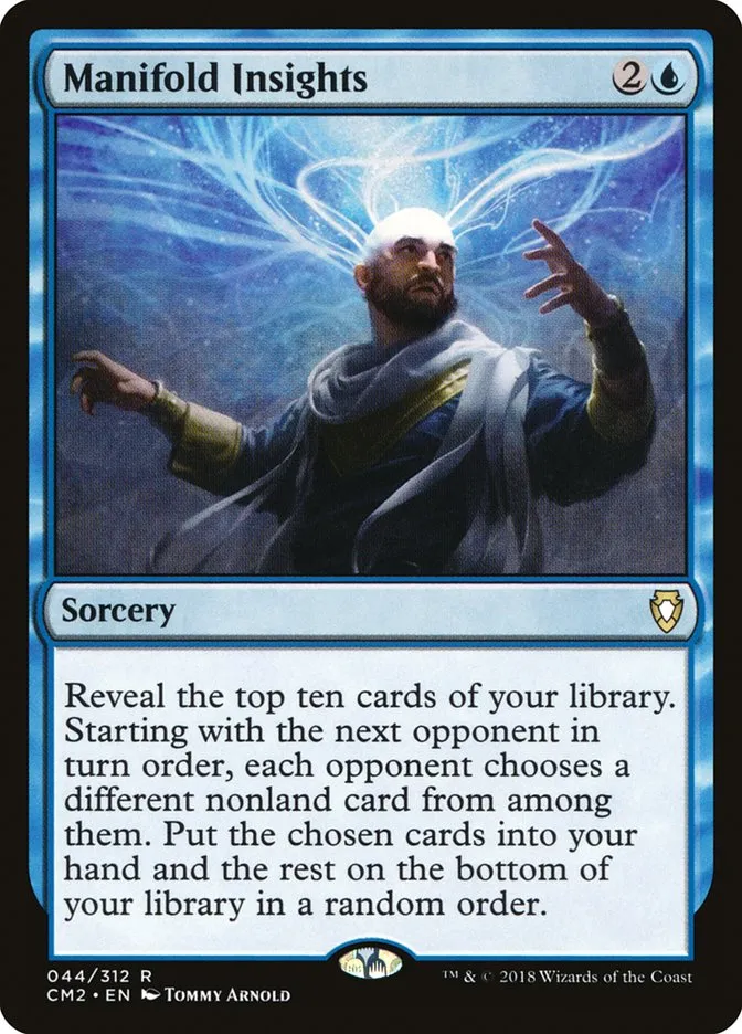 2018 Commander Anthology Volume II Manifold Insights rare #44 rare card image