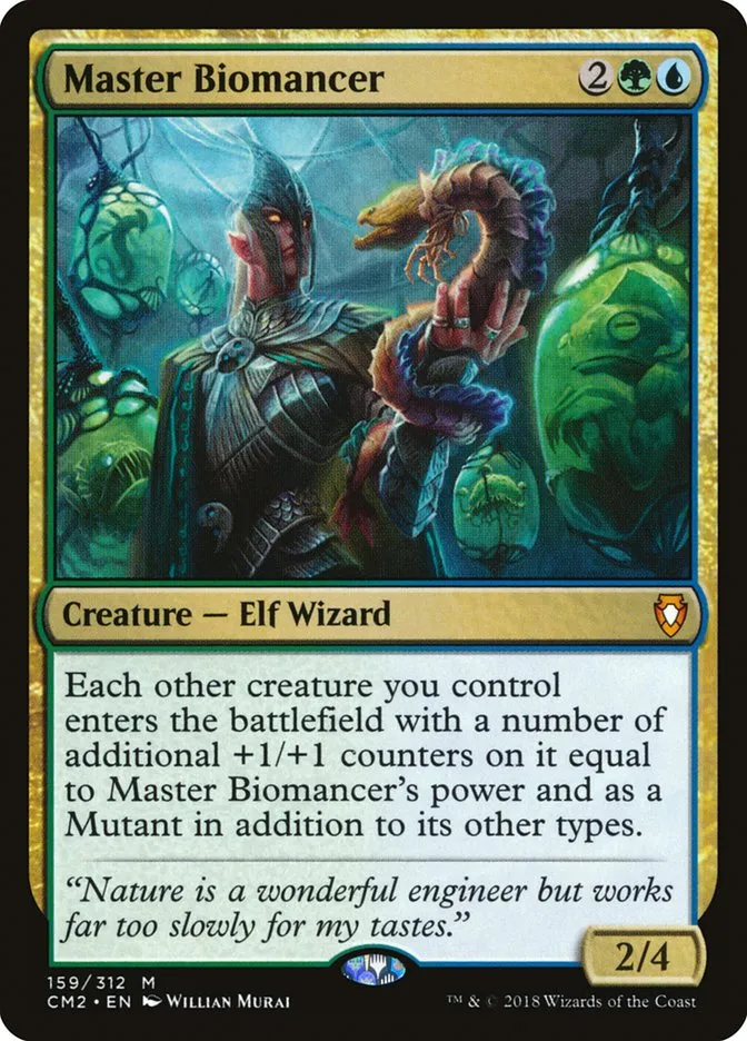 2018 Commander Anthology Volume II Master Biomancer mythic #159 mythic card image