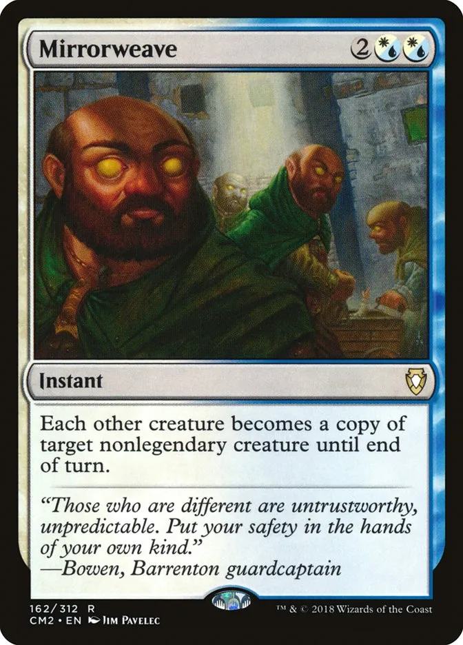 2018 Commander Anthology Volume II Mirrorweave #162 rare card image