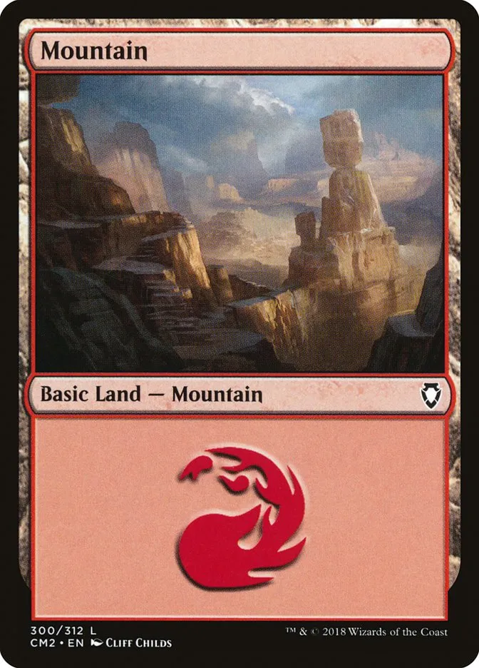 2018 Commander Anthology Volume II Mountain common #300 common card image