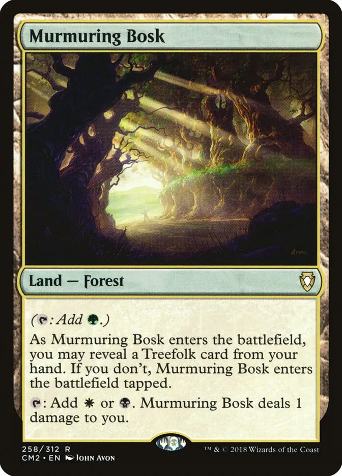 2018 Commander Anthology Volume II Murmuring Bosk rare #258 rare card image