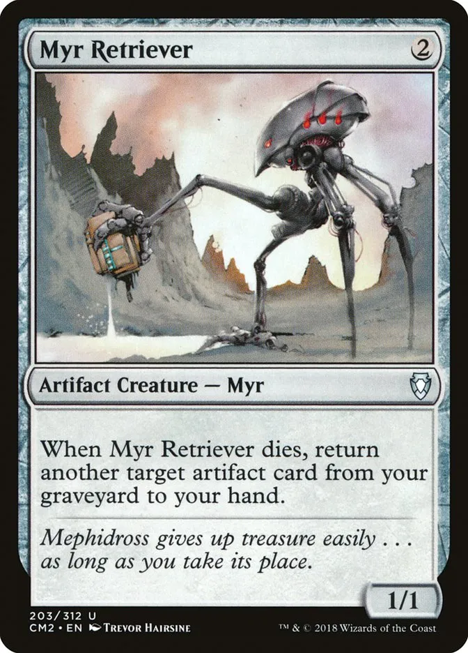 2018 Commander Anthology Volume II Myr Retriever #203 uncommon card image
