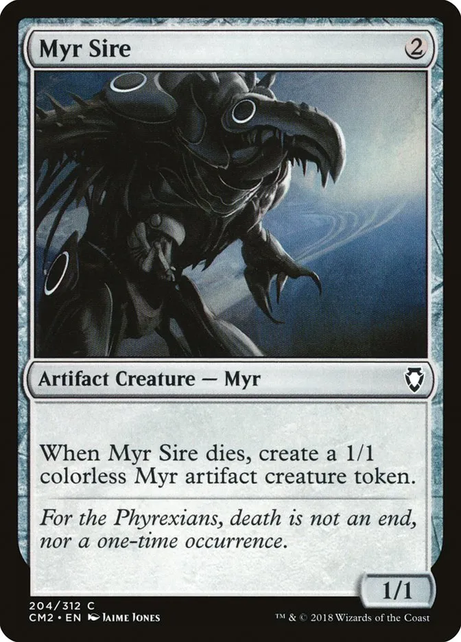 2018 Commander Anthology Volume II Myr Sire #204 common card image