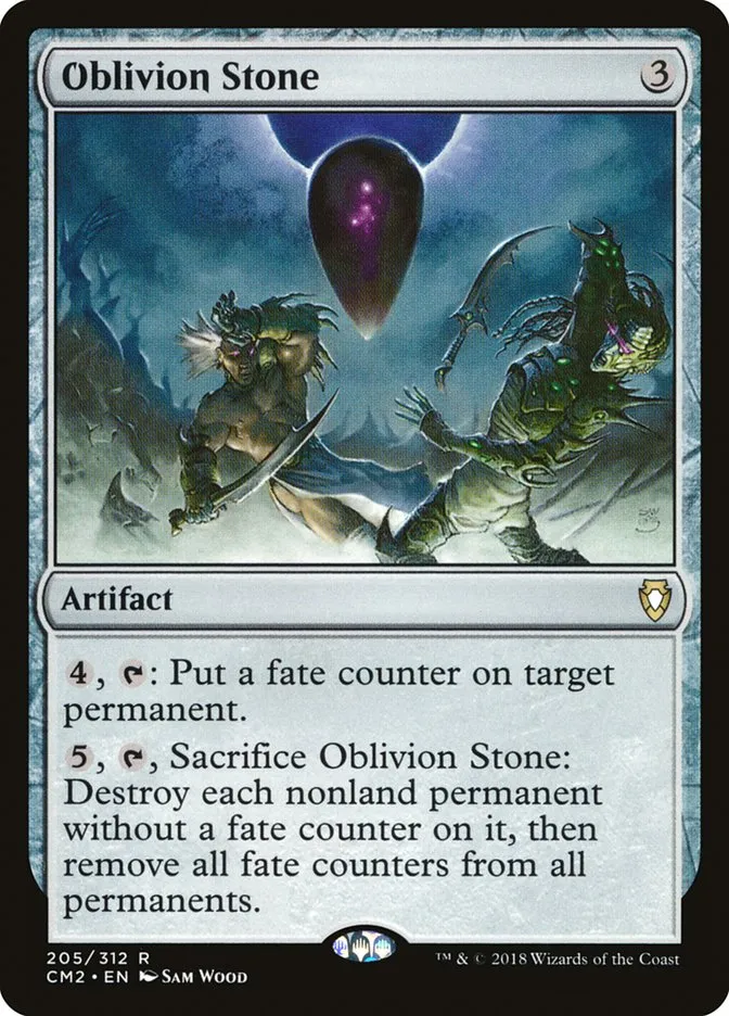 2018 Commander Anthology Volume II Oblivion Stone #205 rare card image