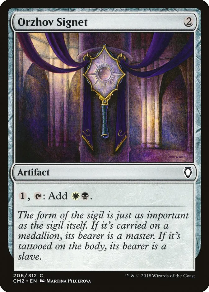 2018 Commander Anthology Volume II Orzhov Signet #206 common card image
