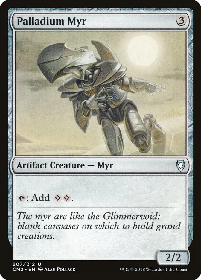 2018 Commander Anthology Volume II Palladium Myr #207 uncommon card image