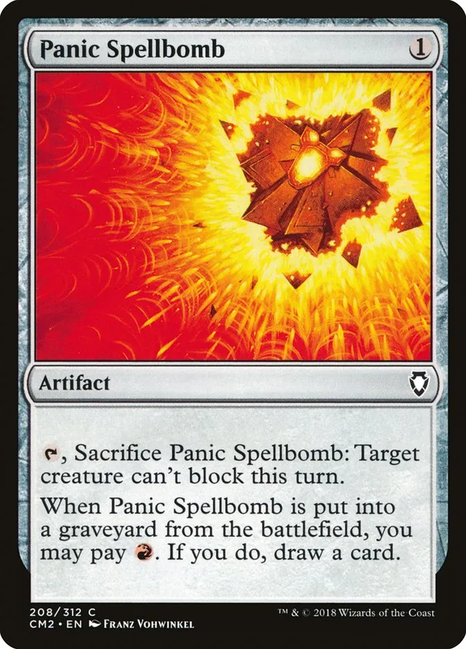 2018 Commander Anthology Volume II Panic Spellbomb common #208 common card image