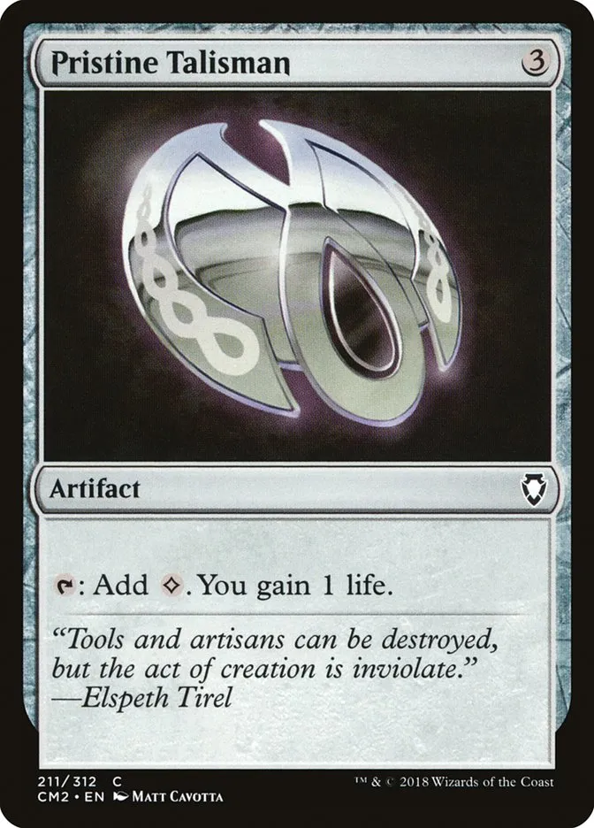 2018 Commander Anthology Volume II Pristine Talisman #211 common card image