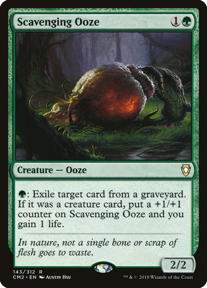 2018 Commander Anthology Volume II Scavenging Ooze #143 rare card image